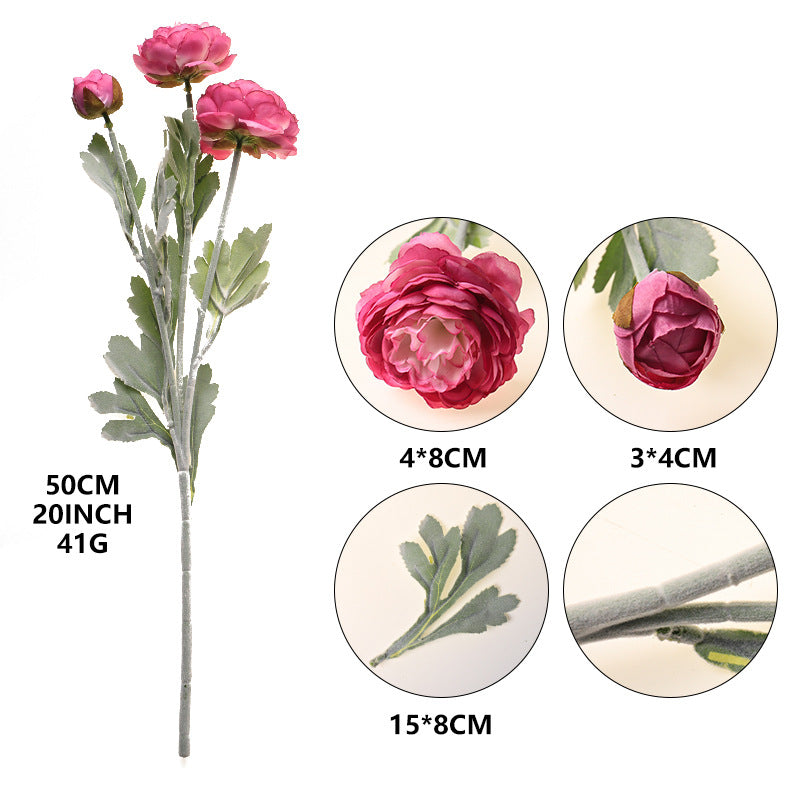 Realistic 3-Head Velvet Faux Peony Stems - Perfect for Home Decor, Living Room, or Window Display - Enhance Your Space with Lifelike Artificial Flowers