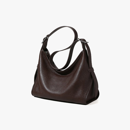 Elegant Urban Layer Leather Tote Bag for Women Spacious Durable Cowhide Shoulder Bag with a Touch of Luxury