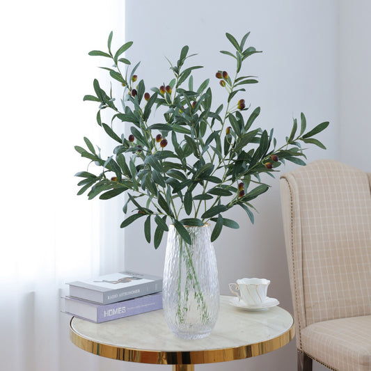 Ultra-Realistic 10-Prong Olive Branch Faux Tree for Stunning Wedding Decor, Floral Arrangements, and Lush Garden Craftsmanship – Perfect for Home and Event Decoration