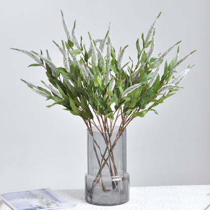 Realistic Faux Sage Greenery Home Décor Accent - Perfect for Weddings, Photography Props, and Plant Lovers - 5-Branch Artificial Sage Flower Arrangement