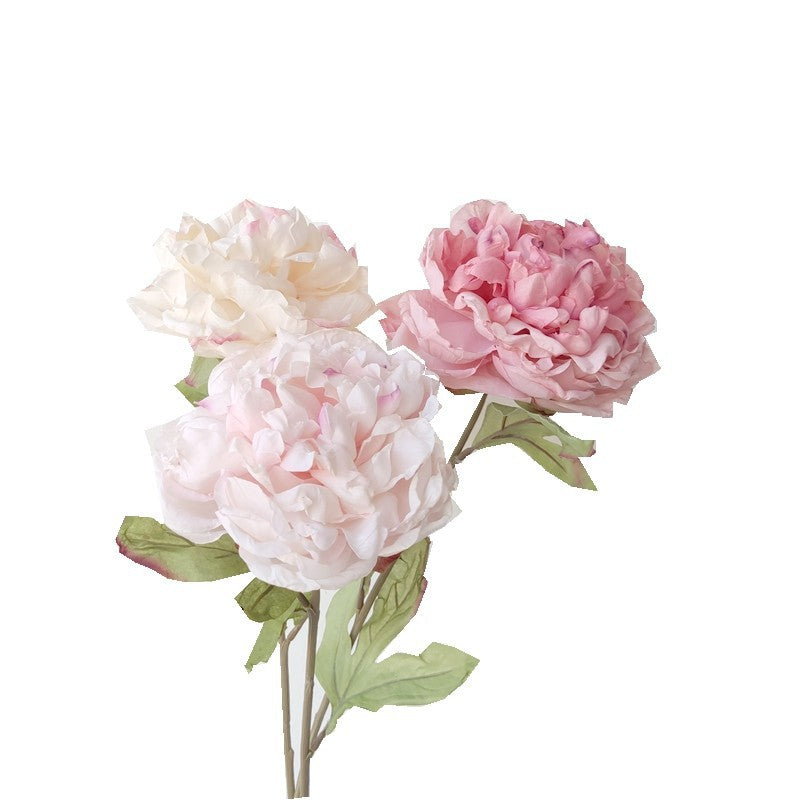 Stunning American-Style Faux Peony Bouquet in Soft Pink and White – Perfect for Living Room Decor, Photography Props, and Creative Space Design