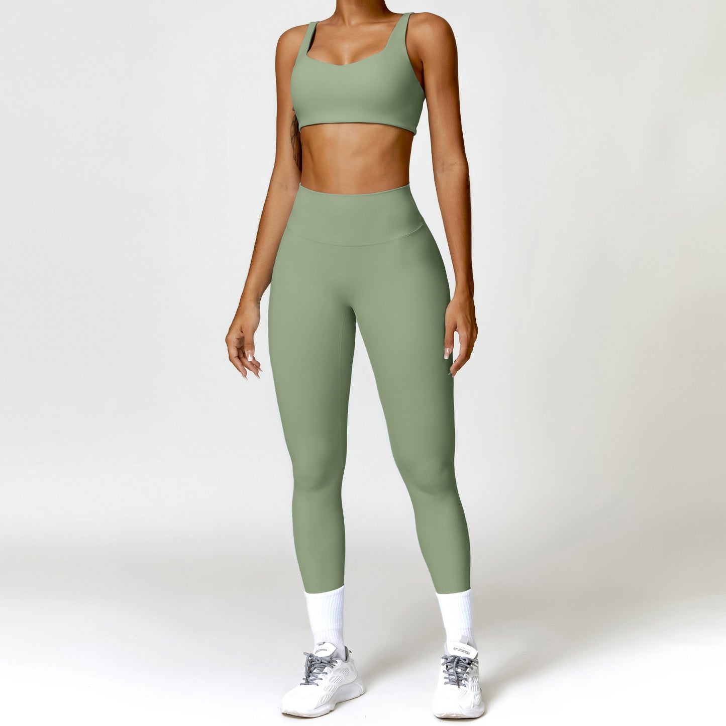 Winter High Waisted Compression Yoga Set Quick Dry Two Piece Running and Fitness Outfit for Comfort and Performance Style 8518