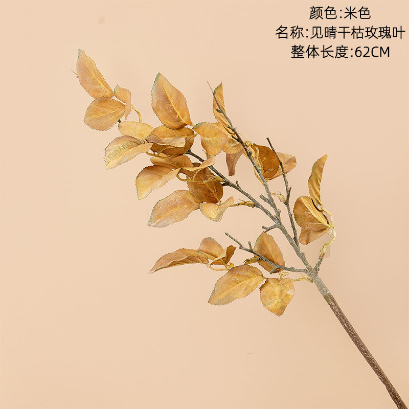 Beautiful Artificial Dried Rose Leaves for Wedding Decor - INS Style Faux Flowers for Home Decoration - MW82116