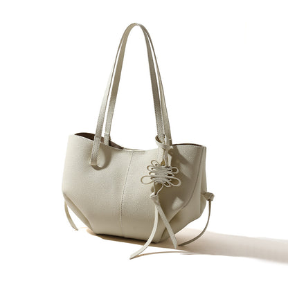 Genuine Leather Women's Tote Bag and Spacious Handbag for Daily Commute Unique Design for Work and Play