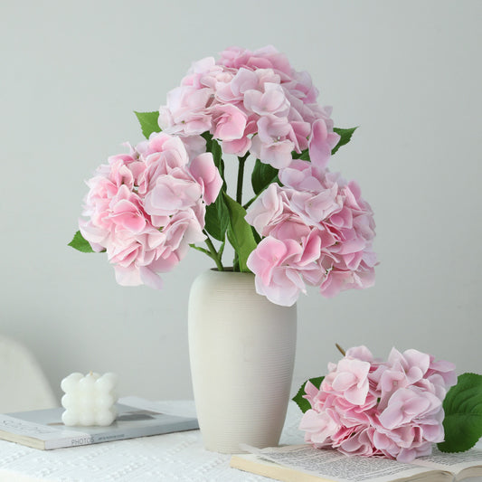 Luxury Realistic Hydrangea Faux Flowers with Moisture-Feeling Touch - Elegant Home and Dining Table Centerpiece, Perfect for Hotels and Floral Arrangements