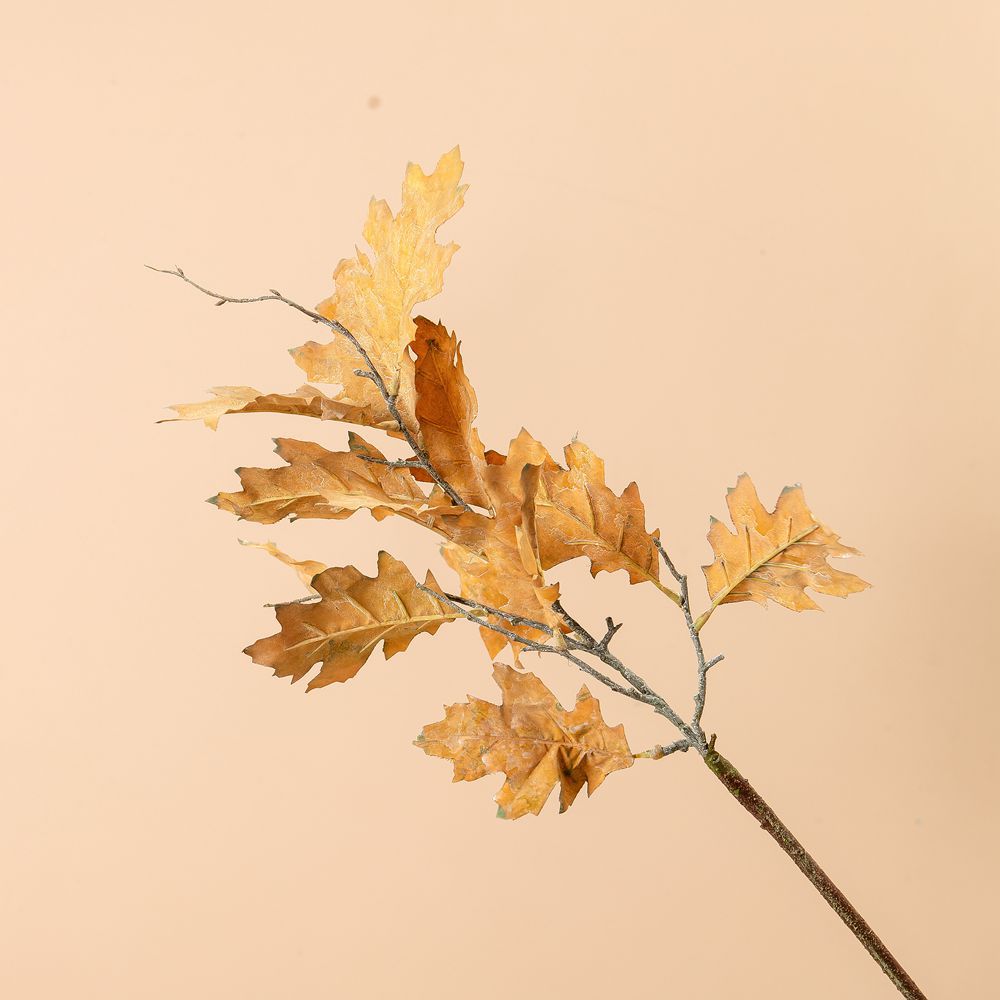 Elegant Dry Oak Leaf Home Decor - Stunning INS-Style Faux Floral Arrangement for Weddings & Events - MW82114