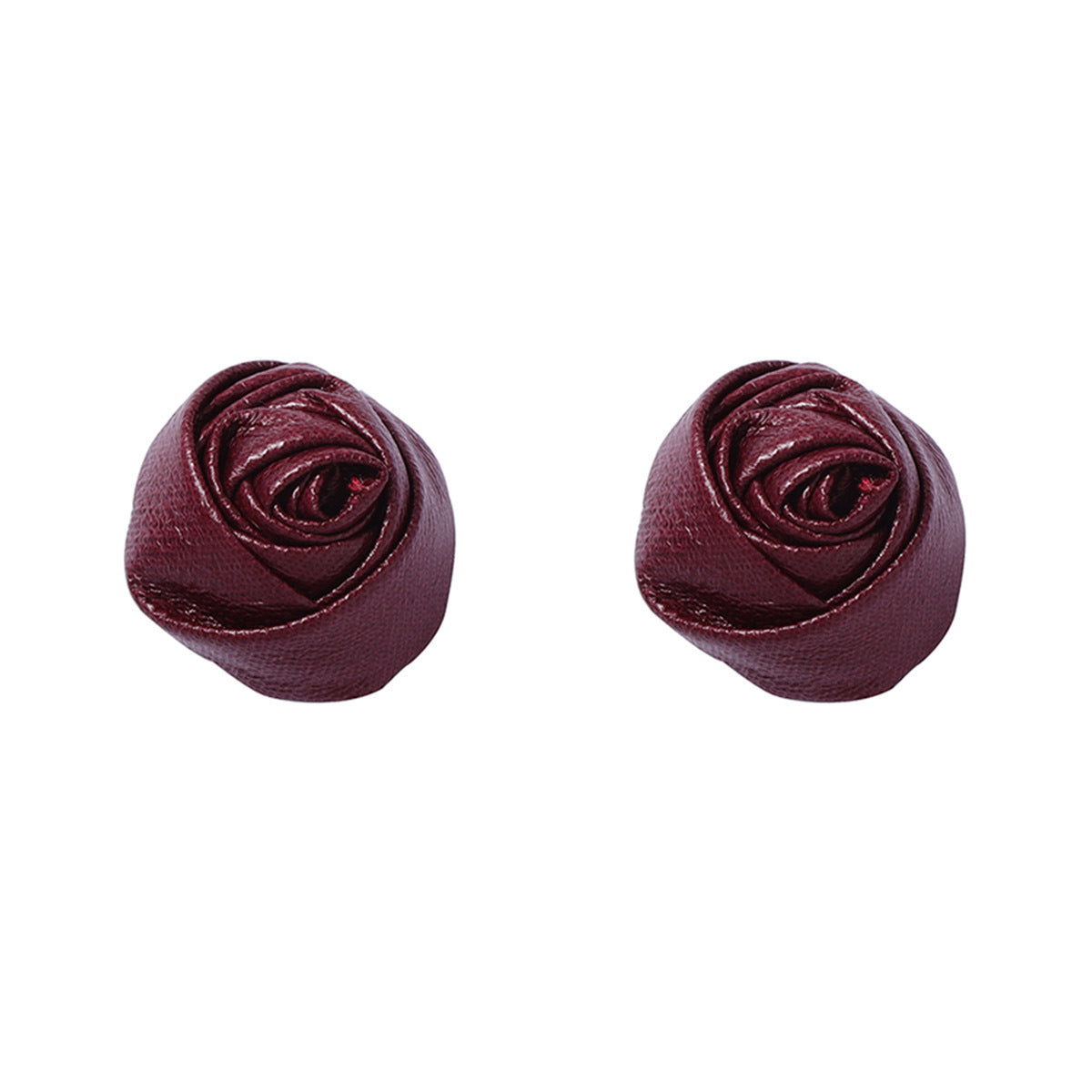 Chic French-Inspired Valentine's Day Leather Rosebud Earrings – Perfect for Winter, Available in Two Stunning Colors, Effortlessly Stylish and Versatile for Every Woman