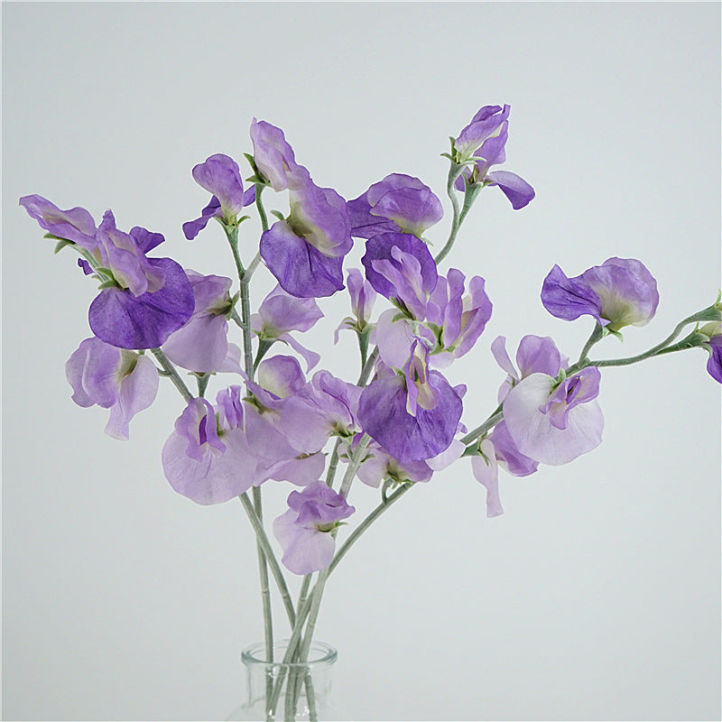 Realistic Faux Pea Blossom Table Centerpiece - Stylish Home Decor Floral Bouquet for Photography, Wedding Celebrations & Event Styling