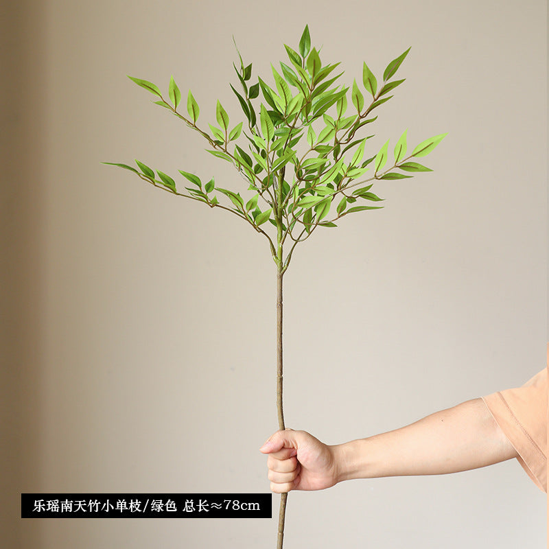 Lifelike Nandina Faux Branch for Home Décor – Stunning Realistic Greenery Showcase for Your Living Space