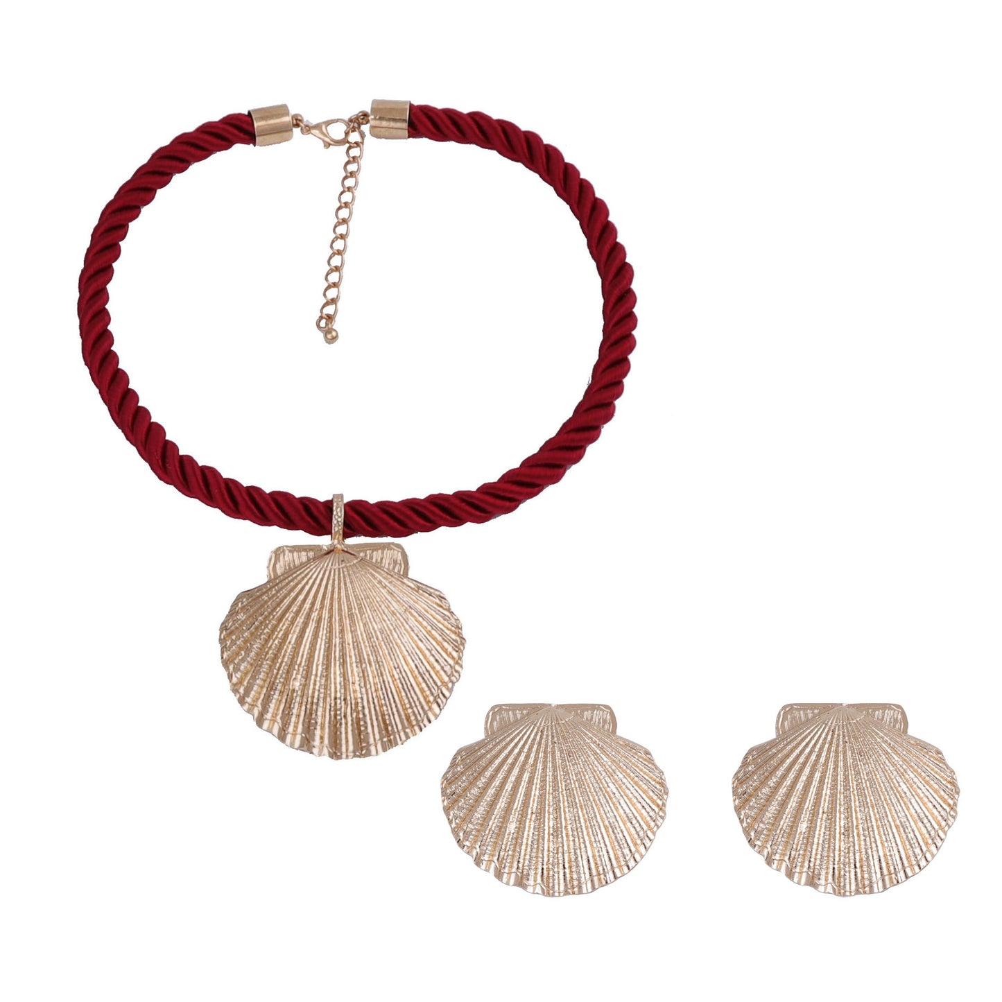 Stylish Minimalist Oversized Alloy Shell Pendant Necklace - Perfect Statement Accessory for Vacation Vibes and Effortless Chic