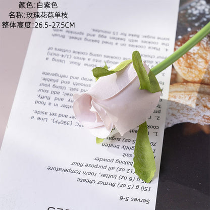 Elegant Artificial Rose Bud Stem Flower - Perfect for Weddings, Home Decor, and Event Decorations | PJ1004