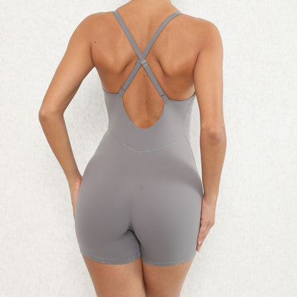 Adjustable Yoga Bodysuit Versatile Dance and Fitness Clothing with Tummy Control Slimming Fit and Stretchy Fabric for Comfort and Performance