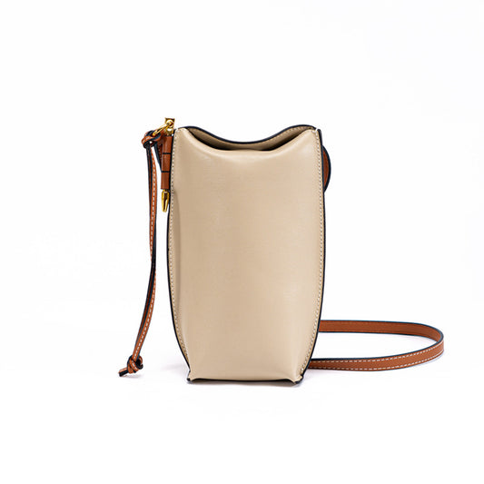 Chic Mini Retro Leather Phone Bag for Women Lightweight Small Purse for Everyday Use