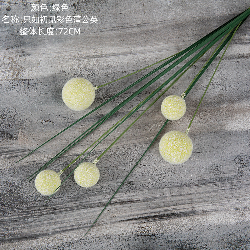 Realistic Dandelion Stem with Rose Bouquet - Stunning Home Décor Artificial Flowers for Chic Floral Arrangements and Wall Decor - INSMW61218