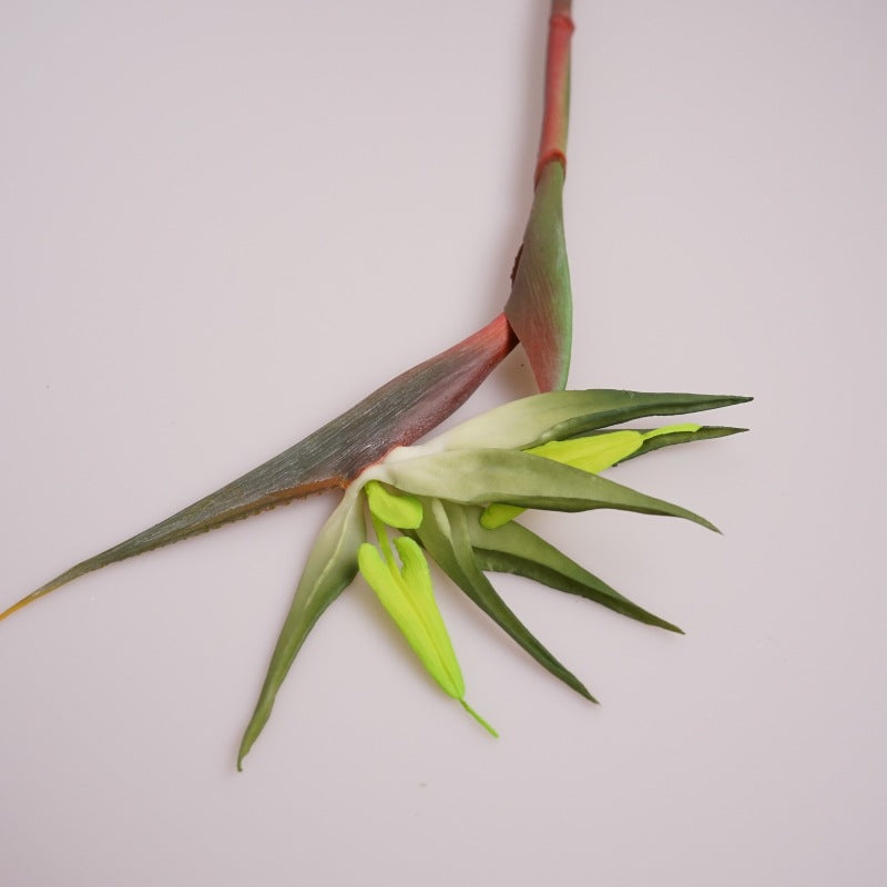 Realistic Touch Soft Rubber Bird of Paradise Flower - Stunning Orchid Stem for Weddings, Home Decor, and Artistic Floral Arrangements