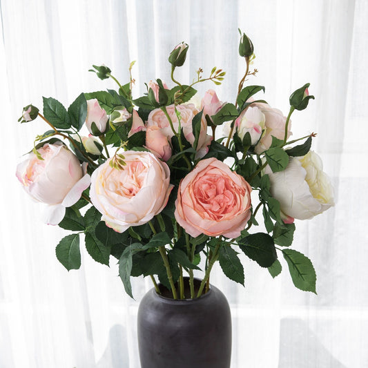 Elegant Single Stem Artificial Rose - Perfect Home Décor and Wedding Bouquet for Ceremony Aisles, Flower Walls & Event Styling - DY1-1404