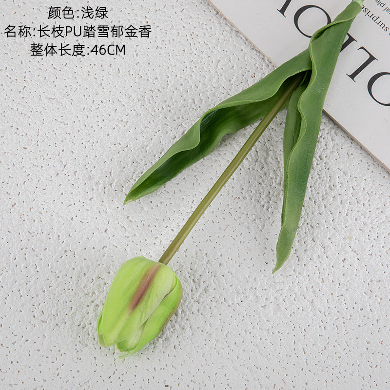 Elegant PU Tulip Artificial Flowers for Home Decor and Wedding Bouquets - Gorgeous and Realistic Design | Perfect for Special Occasions | Model MW54102