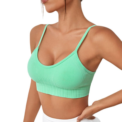 High Impact Outdoor Seamless Yoga Bra with Supportive Straps for Intense Workouts and All Day Comfort