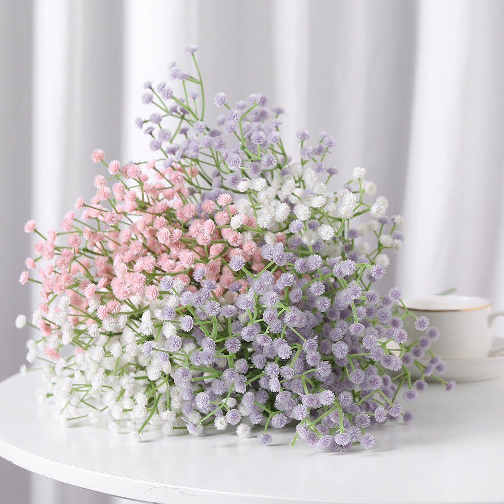 Beautifully Crafted Faux Baby's Breath Bridal Bouquet - Perfect for Wedding Decorations, Home Accents, and Special Events - Realistic PU Floral Arrangement