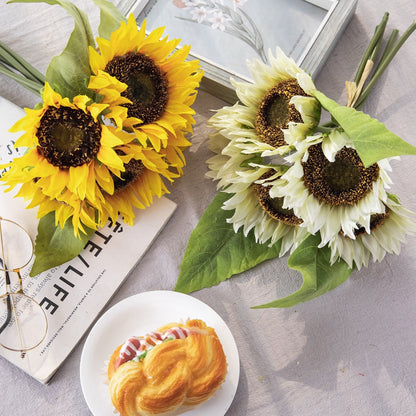 Beautiful Artificial Sunflower Bouquet for Wedding Decorations | Lifelike Greenery | Perfect for Ins Inspired Floral Arrangements | Model YC1038