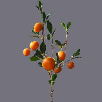 Realistic Autumn Citrus Kumquat Artificial Flowers - Perfect for Home Décor, Hotel Arrangements, and Photography Props