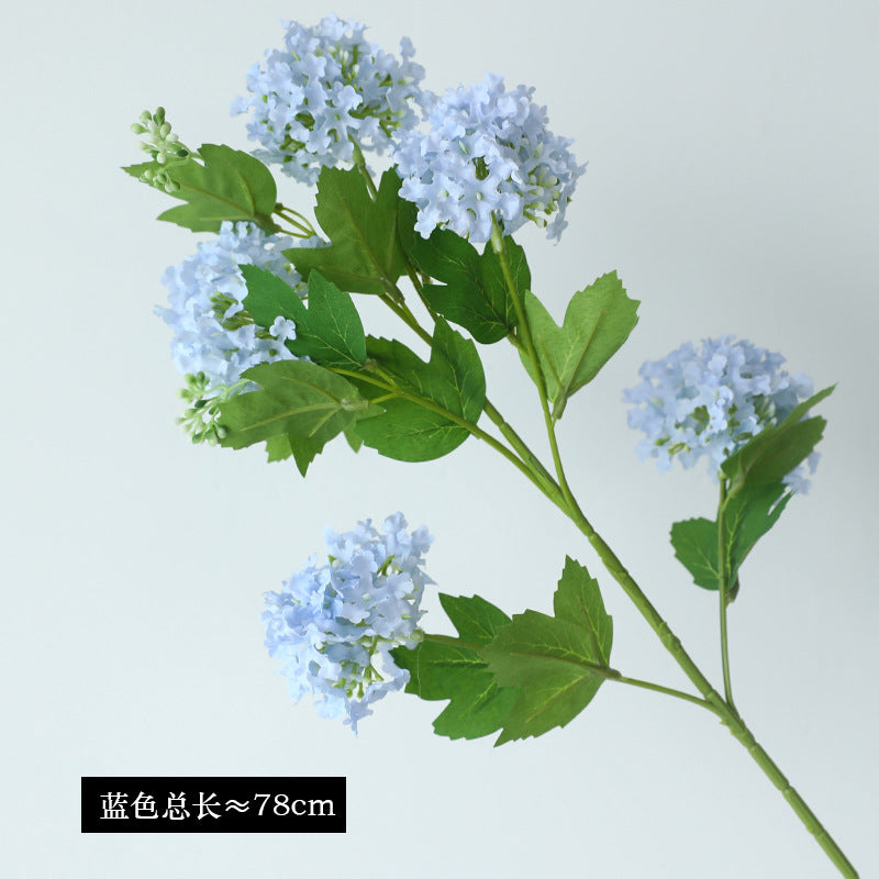 Lifelike Single Stem 5-Head Faux Hydrangea - Perfect Home Décor for a Cozy Forest Aesthetic - Stunning Greenery Accent for Living Rooms and More