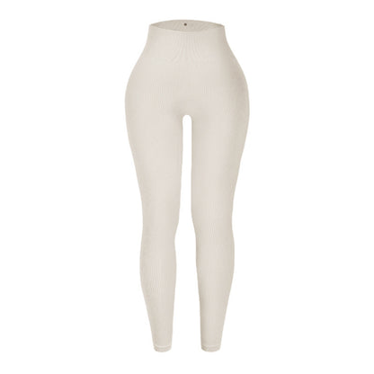 Seamless High Waisted Yoga Leggings Ribbed Fitness Pants for Comfort and Style in Your Workout