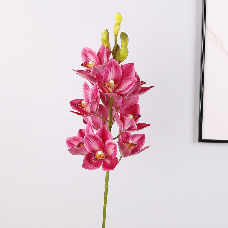 Realistic Single Stalk New Zealand Large Orchid - Perfect Indoor Decoration for Living Rooms, Wedding Celebrations, and Photography Prop