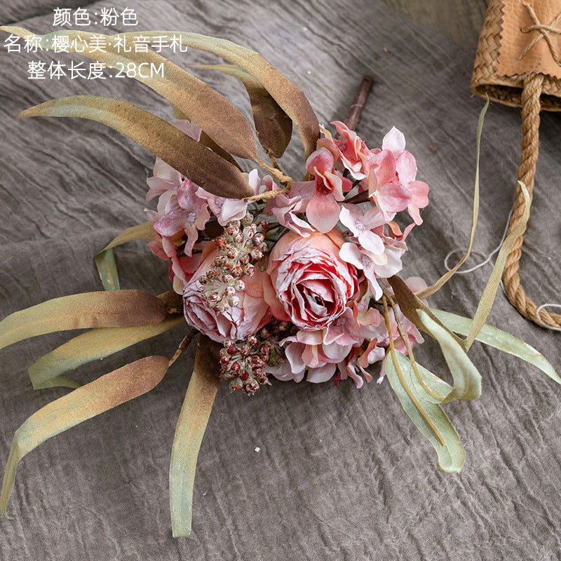 Cherry Blossom Heart - Elegant Ins-style Faux Floral Decor for Home and Weddings | Perfect for Any Occasion (Model MW89106)