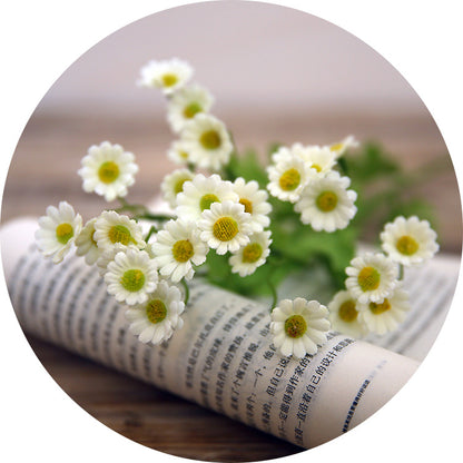 Single Stem Fresh Chamomile Artificial Flower - Charming Daisy Decor for Weddings, Home, and Garden Accents