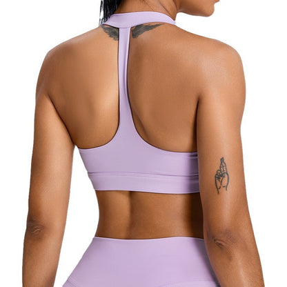 High Performance Women's T Back Fitness Tank Top Moisture Wicking Sports Bra for Intense Workouts Yoga