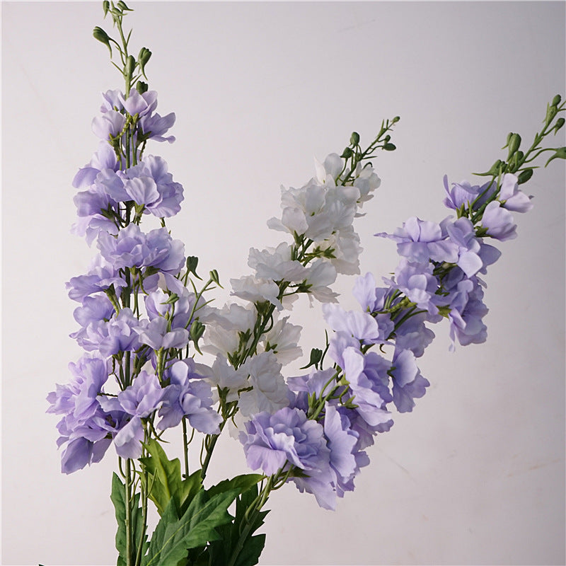 Luxurious Touch Moisture-Locking Delphinium Long-Stemmed Faux Flowers for Weddings, Home Decor, and Photography Props – Stunning Realistic Artificial Floral Arrangements