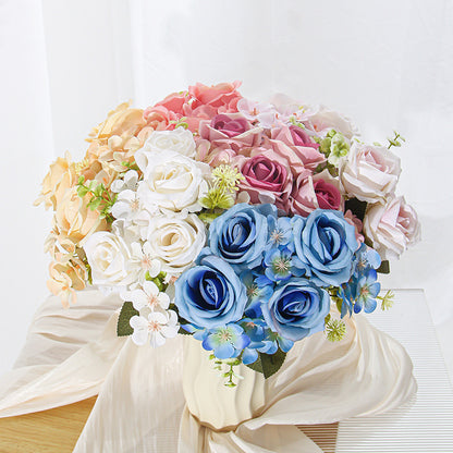 Realistic Hydrangea Rose Artificial Flowers for Wedding Decor, Home Decoration, and Photography – Perfect Centerpiece for Dining Tables