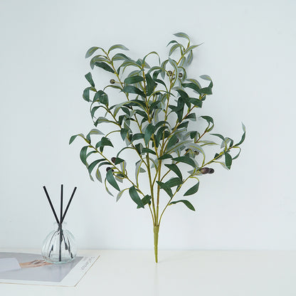 Nordic-Style Ultra-Realistic 18-Branch Olive Twig with Berries – Perfect for Home Décor, Hotel Interior Design, and Photography Props