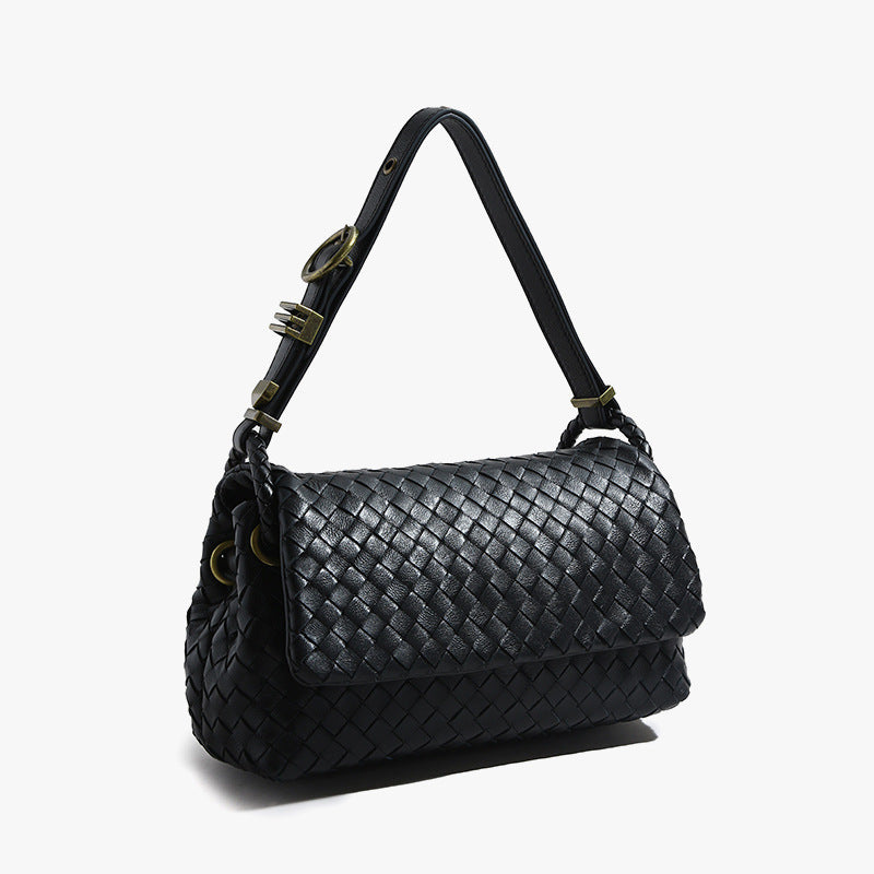 Chic Handwoven Tote Bag for Women Autumn Winter Designer Handbag for Everyday Use Unique Fashion Statement