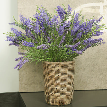 Stunning Artificial Lavender Floral Arrangement – Five-Head Faux Lavender for Rustic Home Décor and Elegant Living Room Centerpieces