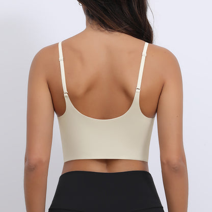 Seamless Backless Yoga Top Sports Bra for Women Breathable Shockproof and for Running Fitness Workouts