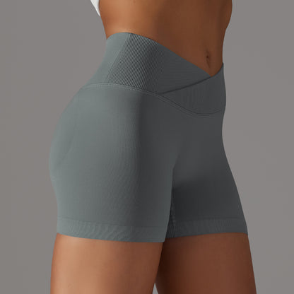 High Waisted Seamless Cross Shorts for Comfort Peach Lift Yoga Pants That Hug Your Curves Enhance Athletic Performance