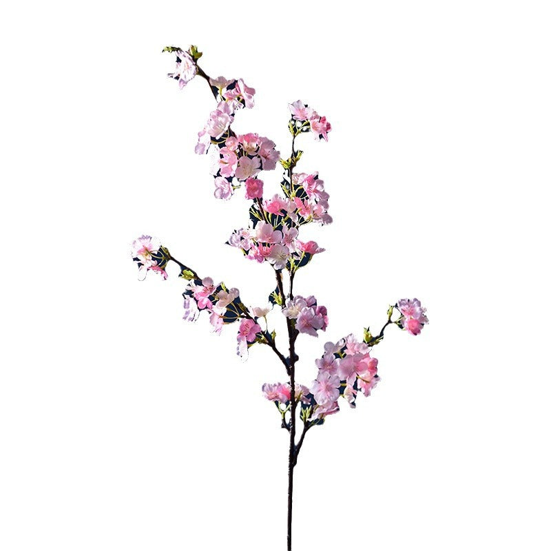 Realistic Long-Stem Cherry Blossom Artificial Flowers - Elegant Peach Blossom Table Centerpiece for Luxurious Home Decor, Perfect for Dining Tables and TV Cabinets