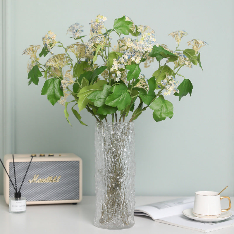 Elegant Single Stem 2-Branch Snowball Hydrangea Faux Flowers for Home and Wedding Decor - Perfect for Floral Arrangements and Lasting Beauty