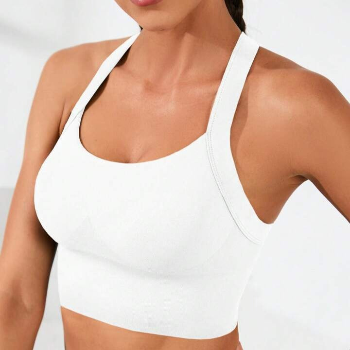 Women's Cross Back Sports Bra with Adjustable Strap Shockproof Fast Drying and for Yoga Gym and Fitness Training