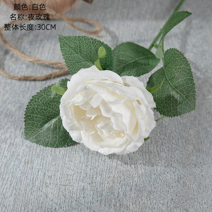 Elegant Artificial Night Rose - Luxurious Faux Floral Decoration for Home and Wedding Celebrations - Model GF15423