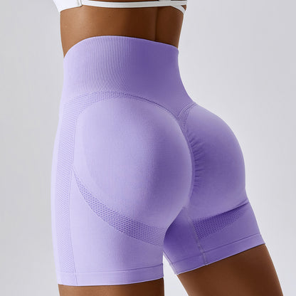 Seamless High Waisted Peach Butt Yoga Shorts for Women Quick Dry Compression Fit Ideal for Fitness Running and Active Lifestyle