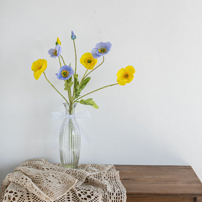 Soft Coral Peony Flower Faux Floral Arrangement in Elegant Glass Vase for Home Décor and Fashion Boutique Styling