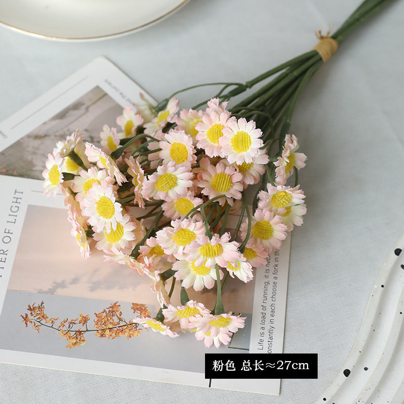 Elegant 6-Stem Artificial Daisy Bouquet for Home Decor and DIY Wedding Decorations - Realistic Chamomile Flower Arrangement for Crafting and Celebrations