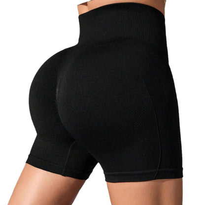 High Waisted Butt Lifting V Cut Women's Yoga Shorts Durable Nylon Stretchy Training and Running Shorts for Comfort and Performance