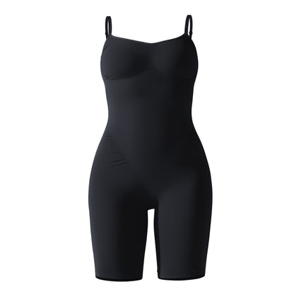 High Stretch Seamless Yoga Bodysuit with Adjustable Straps for Support and Lift Sculpting Shaping Bodywear that Tones and Enhances Your Curves