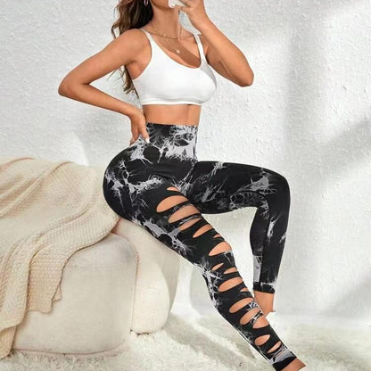 Seamless Tie Dye High Waisted Lifting Leggings for Women Breathable Quick Dry and Workout Pants for Gym and Fitness Training