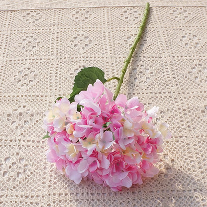 Realistic Artificial Single Stem Hydrangea - Perfect for Weddings, Photography, and Home Decor Enhancements