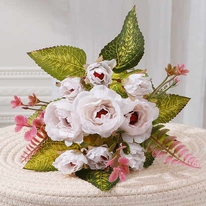 Stunning Faux Peony Floral Arrangement for Home & Wedding Decor - Elegant Artificial Flowers for Garden and Event Styling